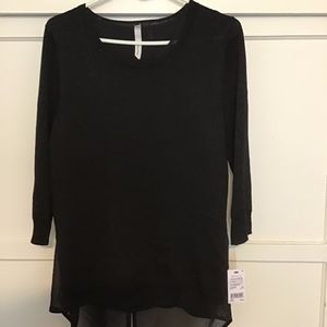 NY Collections Black Sparkle Sweater